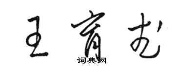 駱恆光王育武草書個性簽名怎么寫