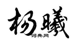 胡問遂楊曦行書個性簽名怎么寫