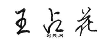 駱恆光王占花行書個性簽名怎么寫