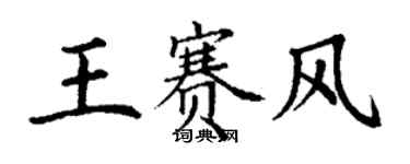 丁謙王賽風楷書個性簽名怎么寫