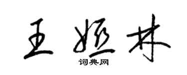 梁錦英王婭林草書個性簽名怎么寫