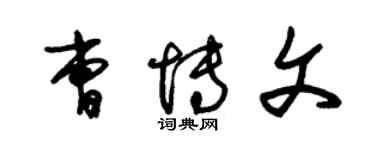 朱錫榮曹博文草書個性簽名怎么寫