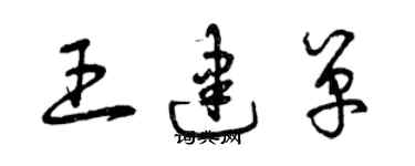 曾慶福王建單草書個性簽名怎么寫