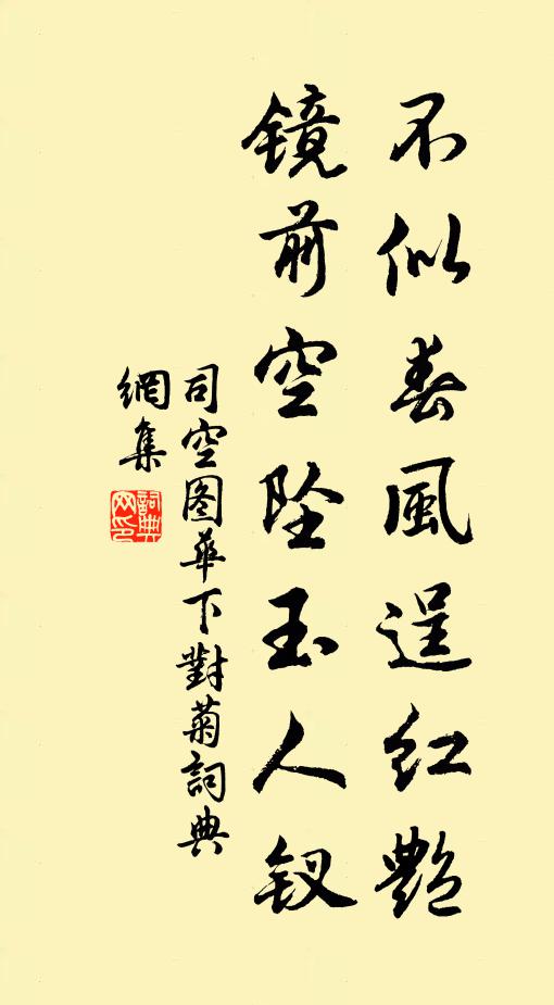 司空圖不似春風逞紅艷,鏡前空墜玉人釵。書法作品欣賞