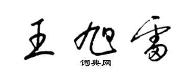 梁錦英王旭雷草書個性簽名怎么寫