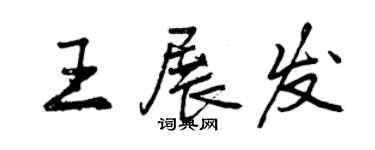 曾慶福王展發行書個性簽名怎么寫