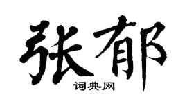 翁闓運張郁楷書個性簽名怎么寫