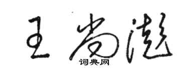 駱恆光王尚澎草書個性簽名怎么寫