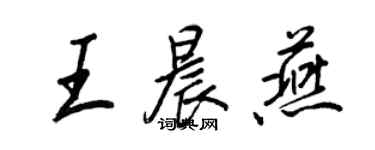 王正良王晨燕行書個性簽名怎么寫