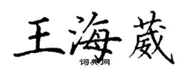 丁謙王海葳楷書個性簽名怎么寫