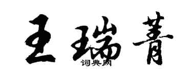 胡問遂王瑞菁行書個性簽名怎么寫
