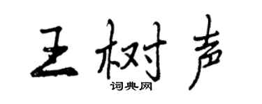 曾慶福王樹聲行書個性簽名怎么寫