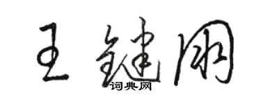 駱恆光王鍵朋草書個性簽名怎么寫