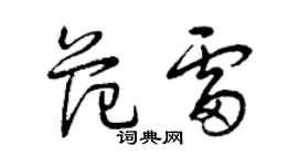 曾慶福范雷草書個性簽名怎么寫