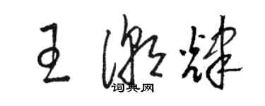 駱恆光王潮輝草書個性簽名怎么寫