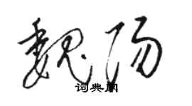 駱恆光魏陽草書個性簽名怎么寫