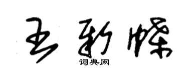 朱錫榮王新蝶草書個性簽名怎么寫