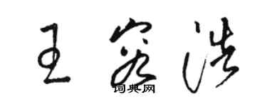 駱恆光王容浩草書個性簽名怎么寫