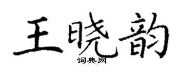 丁謙王曉韻楷書個性簽名怎么寫