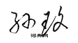 駱恆光孫玫草書個性簽名怎么寫