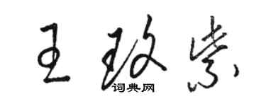 駱恆光王玫紫草書個性簽名怎么寫