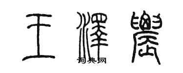 陳墨王澤農篆書個性簽名怎么寫