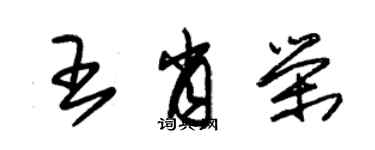 朱錫榮王肖榮草書個性簽名怎么寫