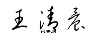 梁錦英王清晨草書個性簽名怎么寫