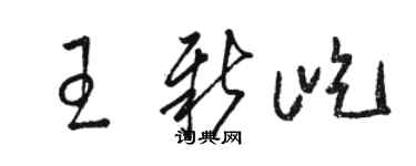 駱恆光王新屹草書個性簽名怎么寫