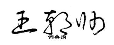 曾慶福王朝帥草書個性簽名怎么寫
