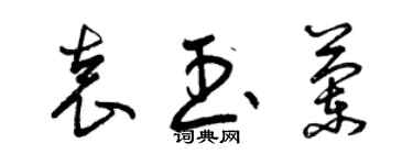 曾慶福袁玉蘭草書個性簽名怎么寫