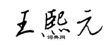 王正良王熙元行書個性簽名怎么寫