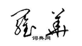 梁錦英羅華草書個性簽名怎么寫