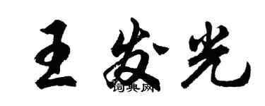 胡問遂王發光行書個性簽名怎么寫