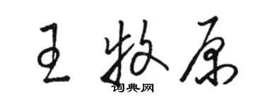 駱恆光王牧原草書個性簽名怎么寫