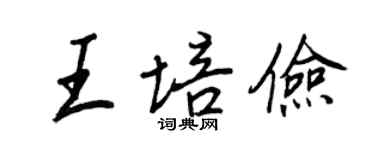 王正良王培儉行書個性簽名怎么寫