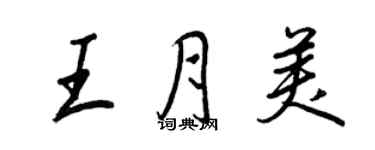 王正良王月美行書個性簽名怎么寫