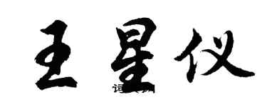 胡問遂王星儀行書個性簽名怎么寫