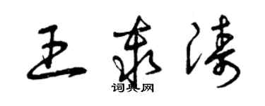 曾慶福王秦濤草書個性簽名怎么寫