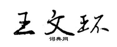 曾慶福王文環行書個性簽名怎么寫