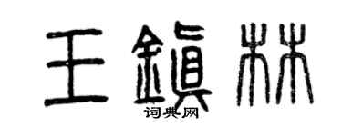 曾慶福王鎮林篆書個性簽名怎么寫