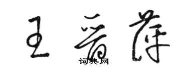 駱恆光王晉萍草書個性簽名怎么寫