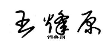 朱錫榮王烽原草書個性簽名怎么寫