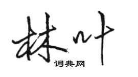 駱恆光林葉行書個性簽名怎么寫