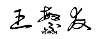 曾慶福王繁友草書個性簽名怎么寫