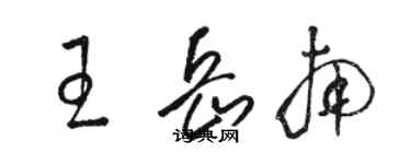 駱恆光王岳南草書個性簽名怎么寫