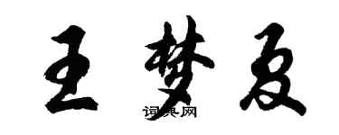 胡問遂王夢夏行書個性簽名怎么寫