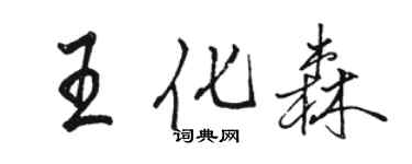 駱恆光王化森行書個性簽名怎么寫