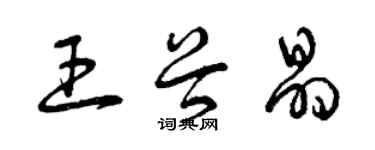 曾慶福王谷晶草書個性簽名怎么寫