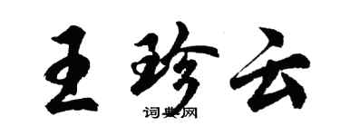 胡問遂王珍雲行書個性簽名怎么寫